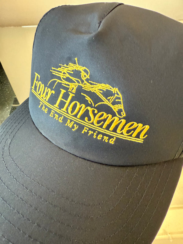 Downs 5 Panel Strapback Cap Navy Nylon