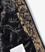 LL Jacket Brown Wool Poly Leopard Jacquard