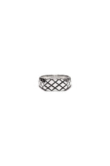 Quilted Signet Ring Slim