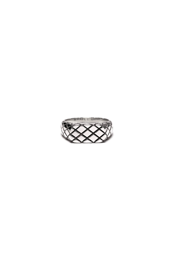 Quilted Signet Ring Slim