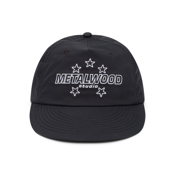 Stars 5-Panel Satin Snapback Black