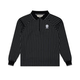 Ribbed L/S Polo Black