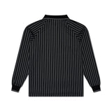 Ribbed L/S Polo Black