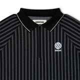 Ribbed L/S Polo Black