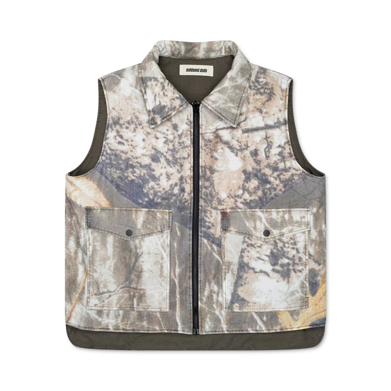 Polyfill Reversible Vest Fatigue Green