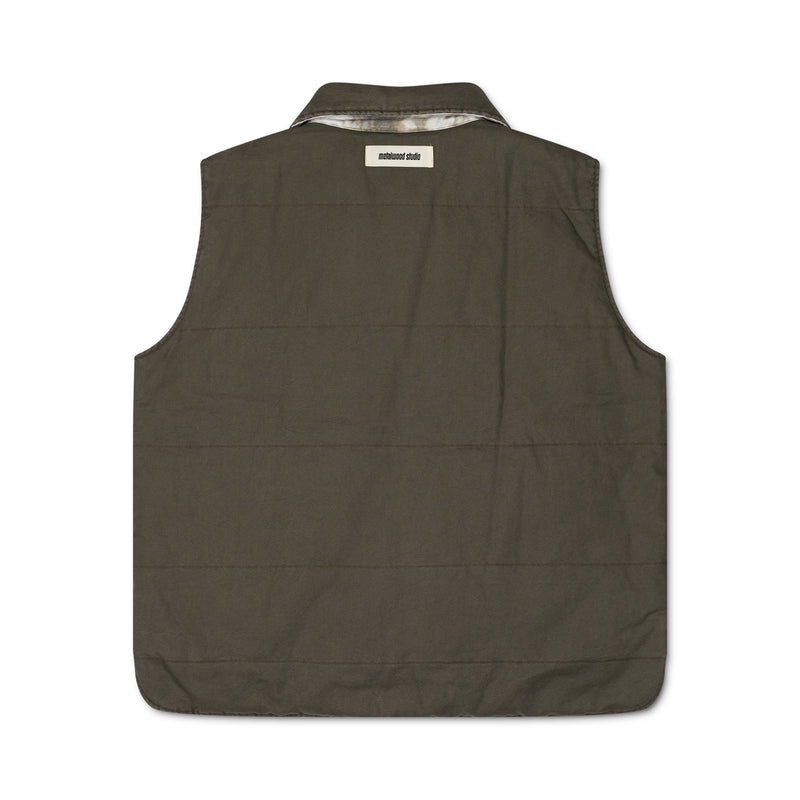 Polyfill Reversible Vest Fatigue Green