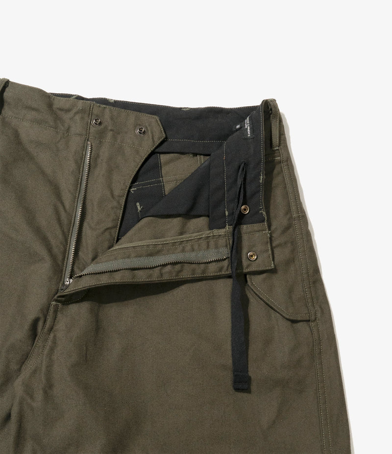 Over Pant Olive Cotton Brushed HB