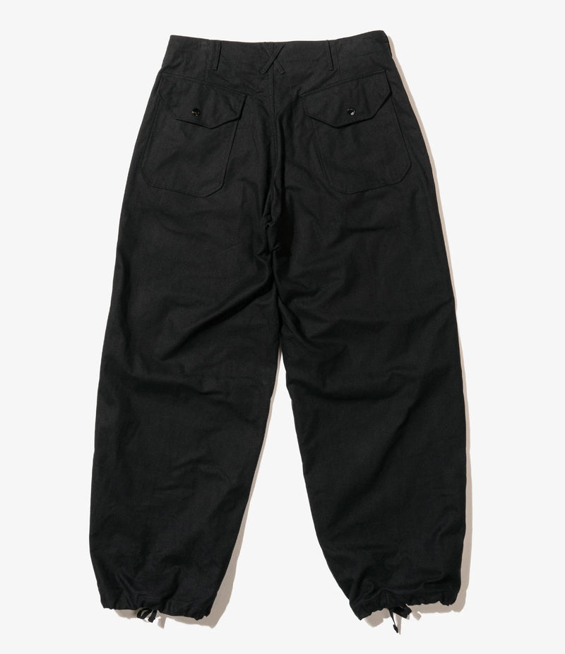 Over Pant Black Cotton Brushed HB