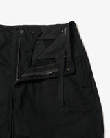 Over Pant Black Cotton Brushed HB