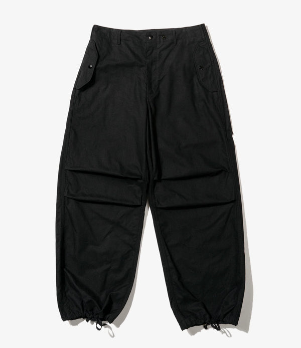 Over Pant Black Cotton Brushed HB