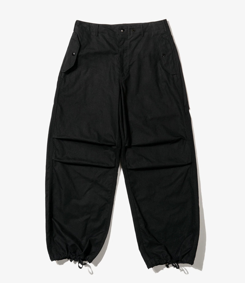 Over Pant Black Cotton Brushed HB