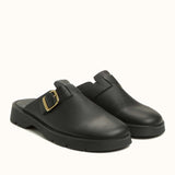 Pacha Mule Black Leather
