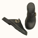 Pacha Mule Black Leather