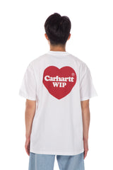 S/S Tee Double Heart White