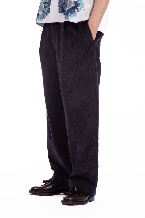 Wide Corduroy Trouser Navy