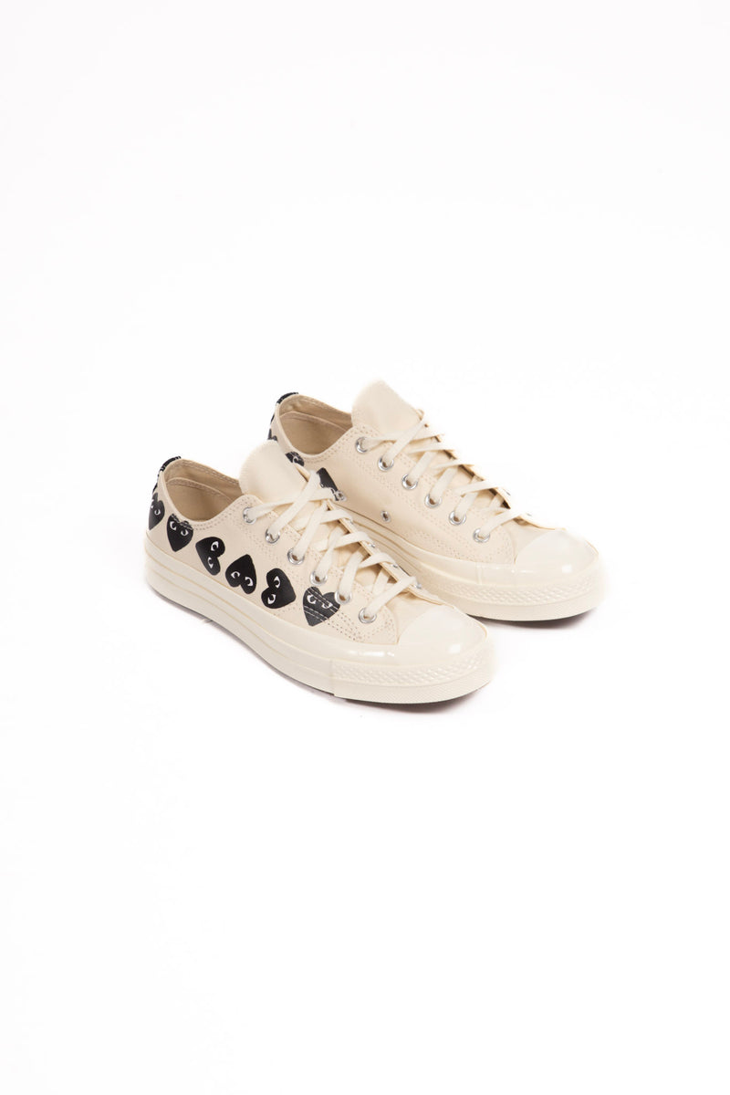 CDG X Converse Multi Black Heart Low Off White
