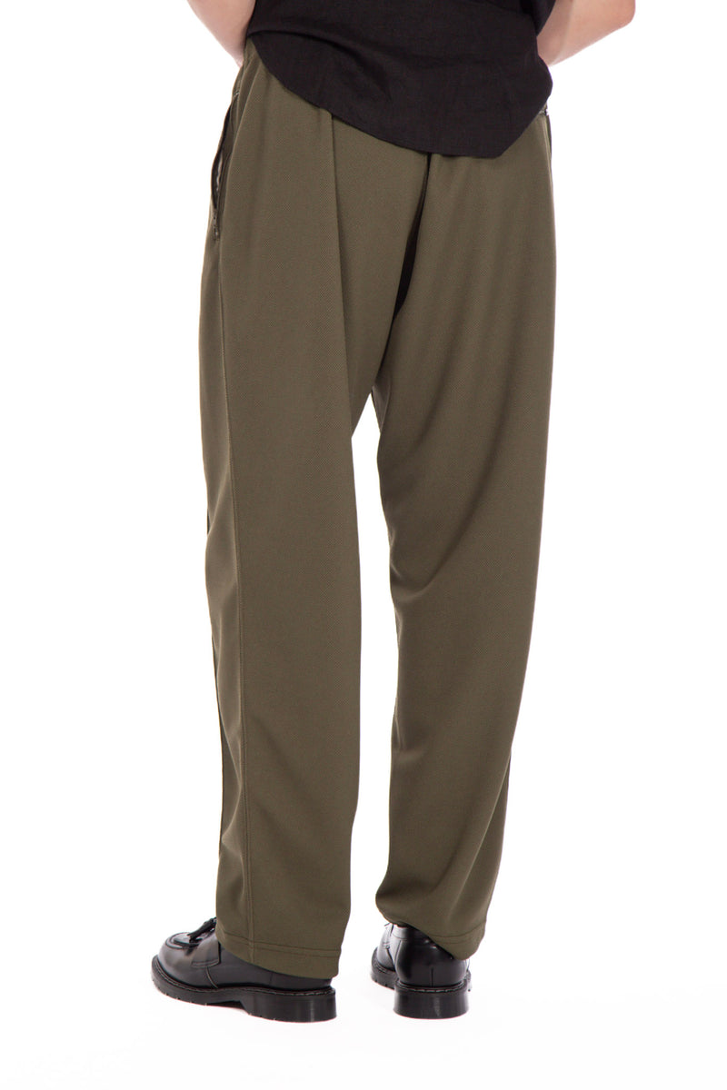 Olive Diamond Poly Knit Jog Pant