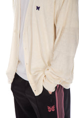 V-Neck Cardigan Pile Cream