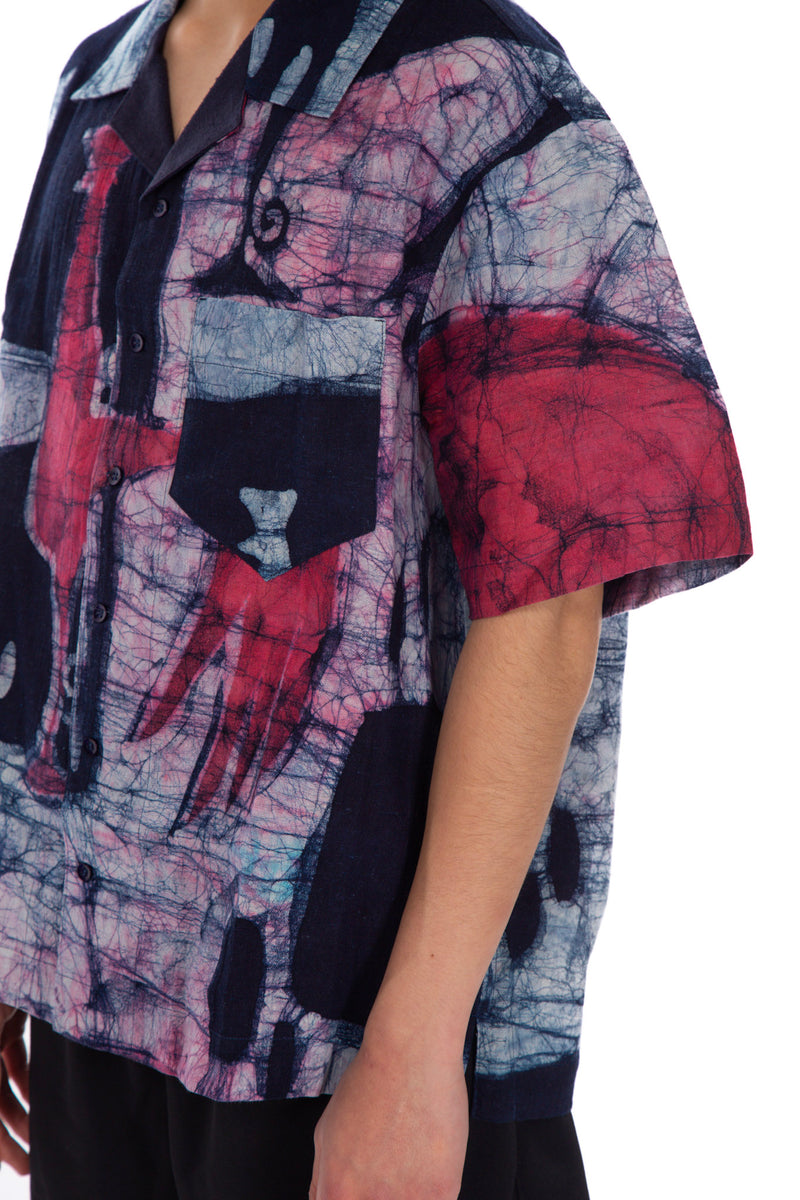 Abstract Print Camp Shirt