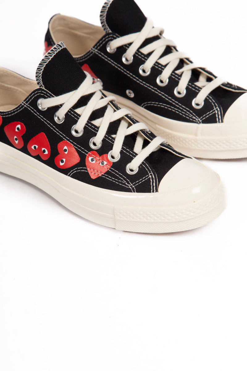 CDG X Converse Multi Red Heart Low Black