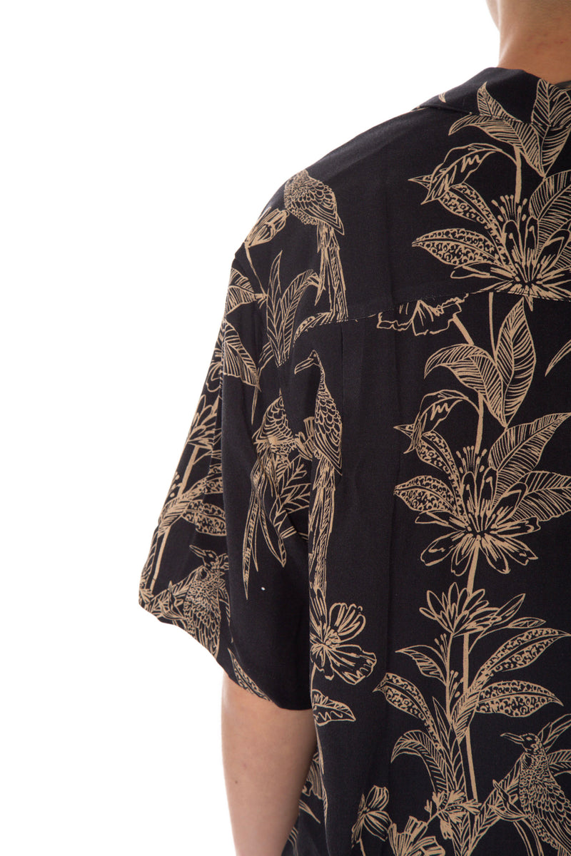 Rayon Floral Print Camp Shirt