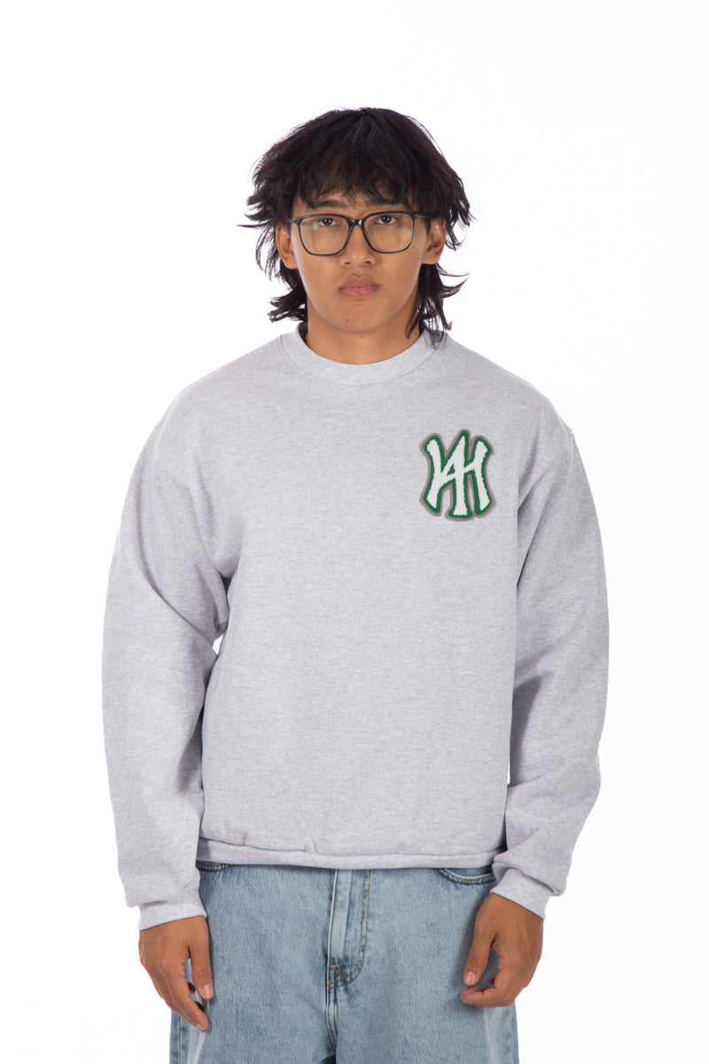 Majors Chenille Logo Crewneck Grey