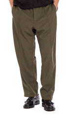 Olive Diamond Poly Knit Jog Pant