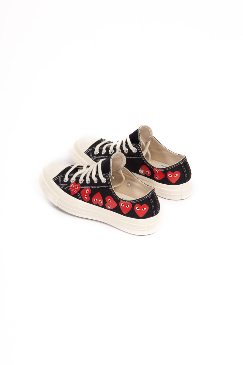 CDG X Converse Multi Red Heart Low Black