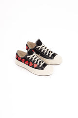 CDG X Converse Multi Red Heart Low Black