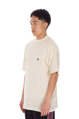 Short Sleeve Mock Neck Tee Cream