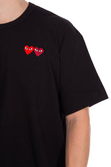 Double Heart T-shirt Black