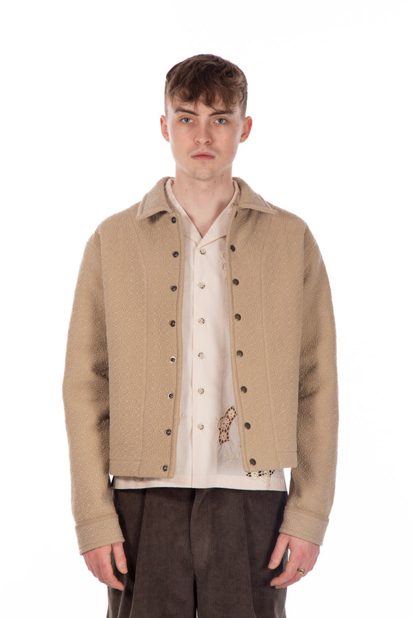 Lightweight Quilt Coach Jacket Cream