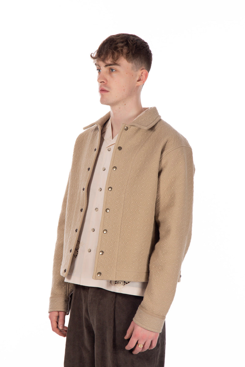 Lightweight Quilt Coach Jacket Cream