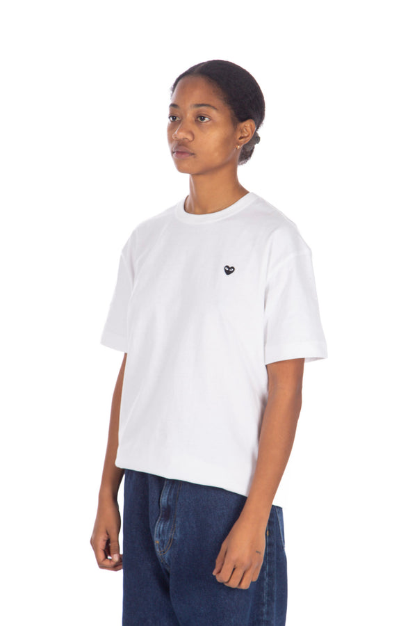 White / Black Tee Little Heart