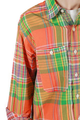 Work Shirt Orange Cotton Broadcloth
