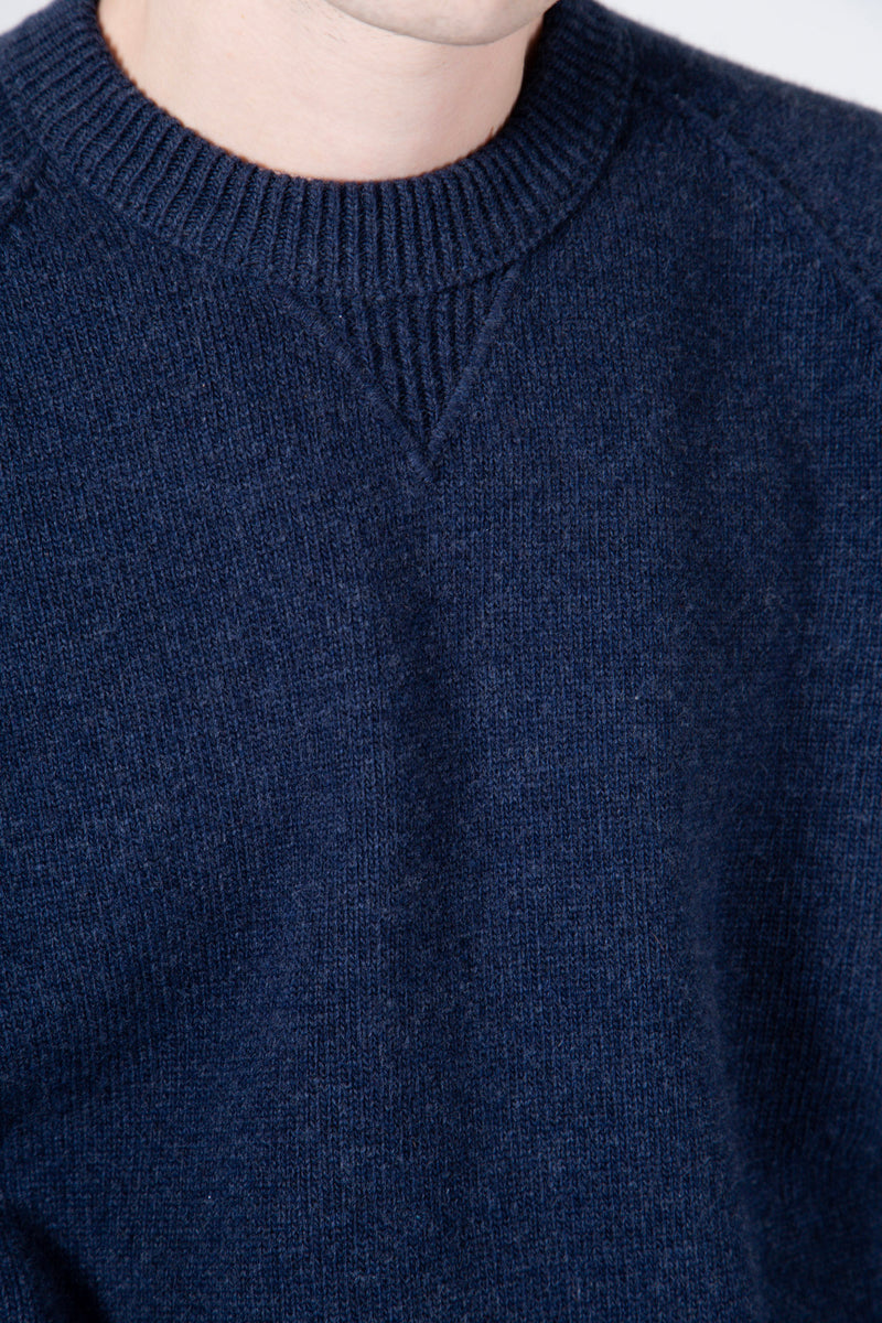 Geelong Wool With Embroidery Blue
