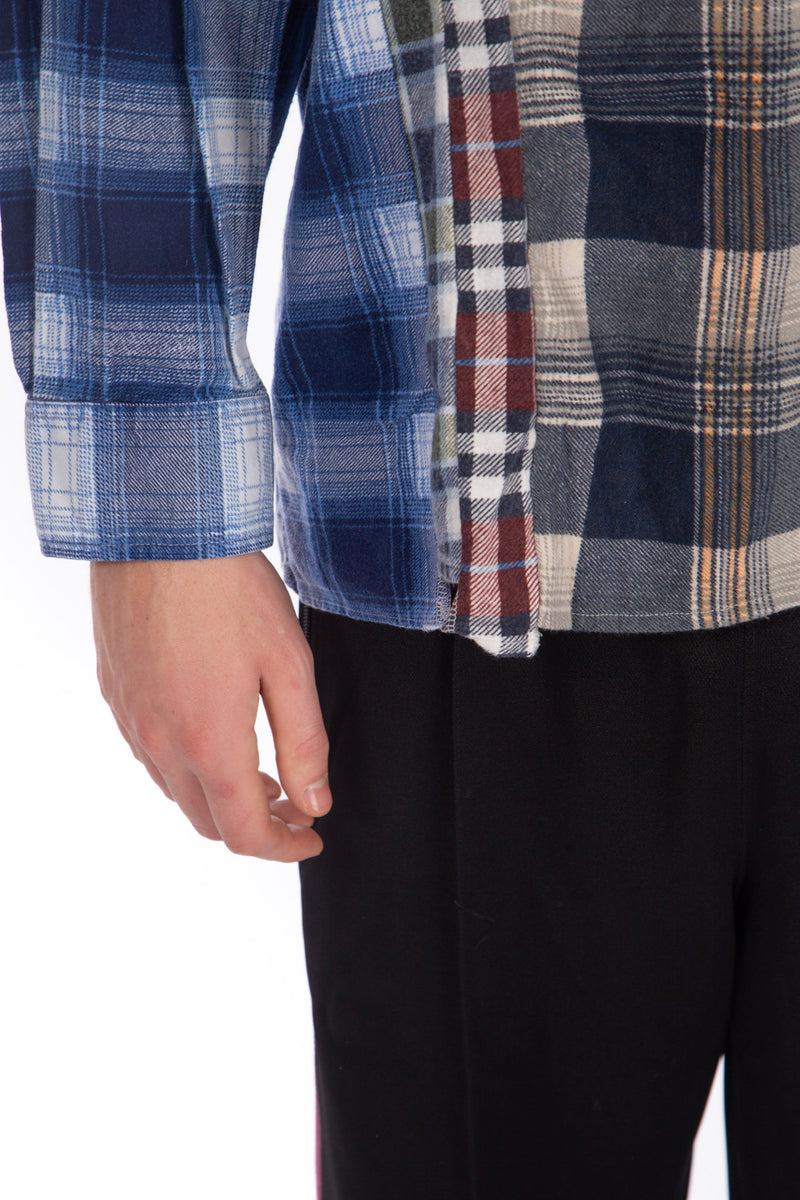7 Cut Flannel Wide Shirt (C)