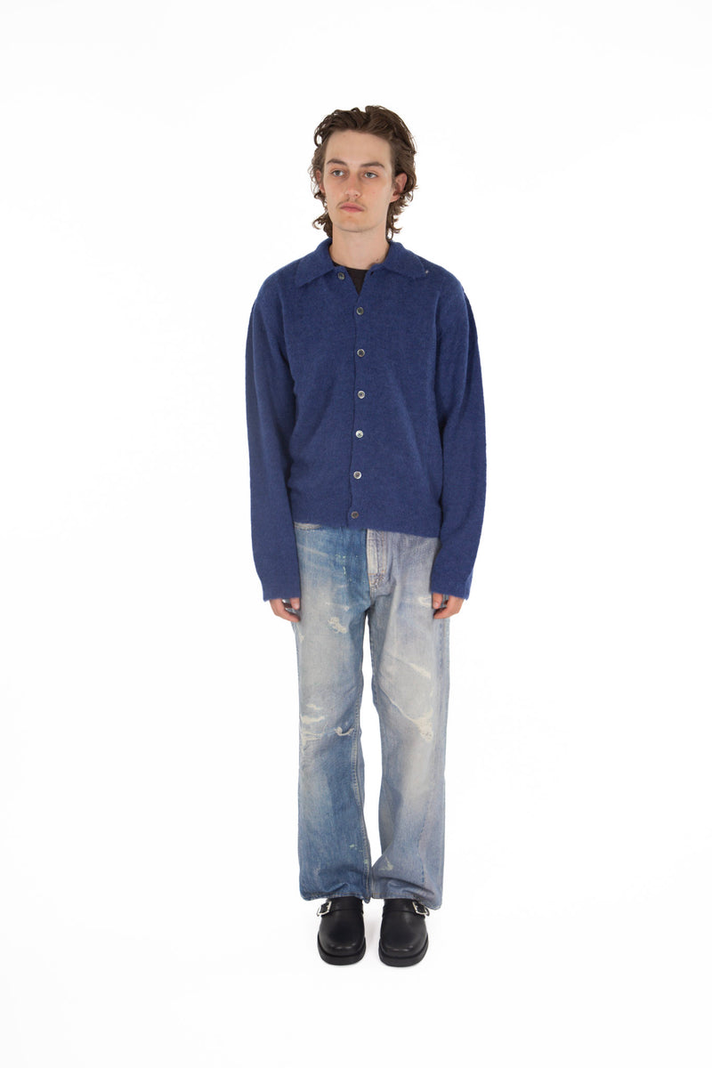 Evening Polo Royal Blue Fuzzy Alpaca