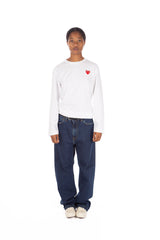 Heart Logo Long Sleeve Tee White / Red