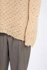 Popover Roundneck Beige Faux Cord