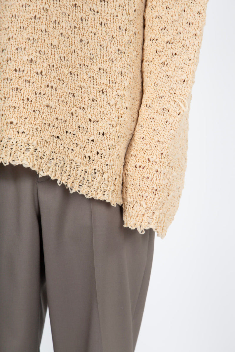 Popover Roundneck Beige Faux Cord