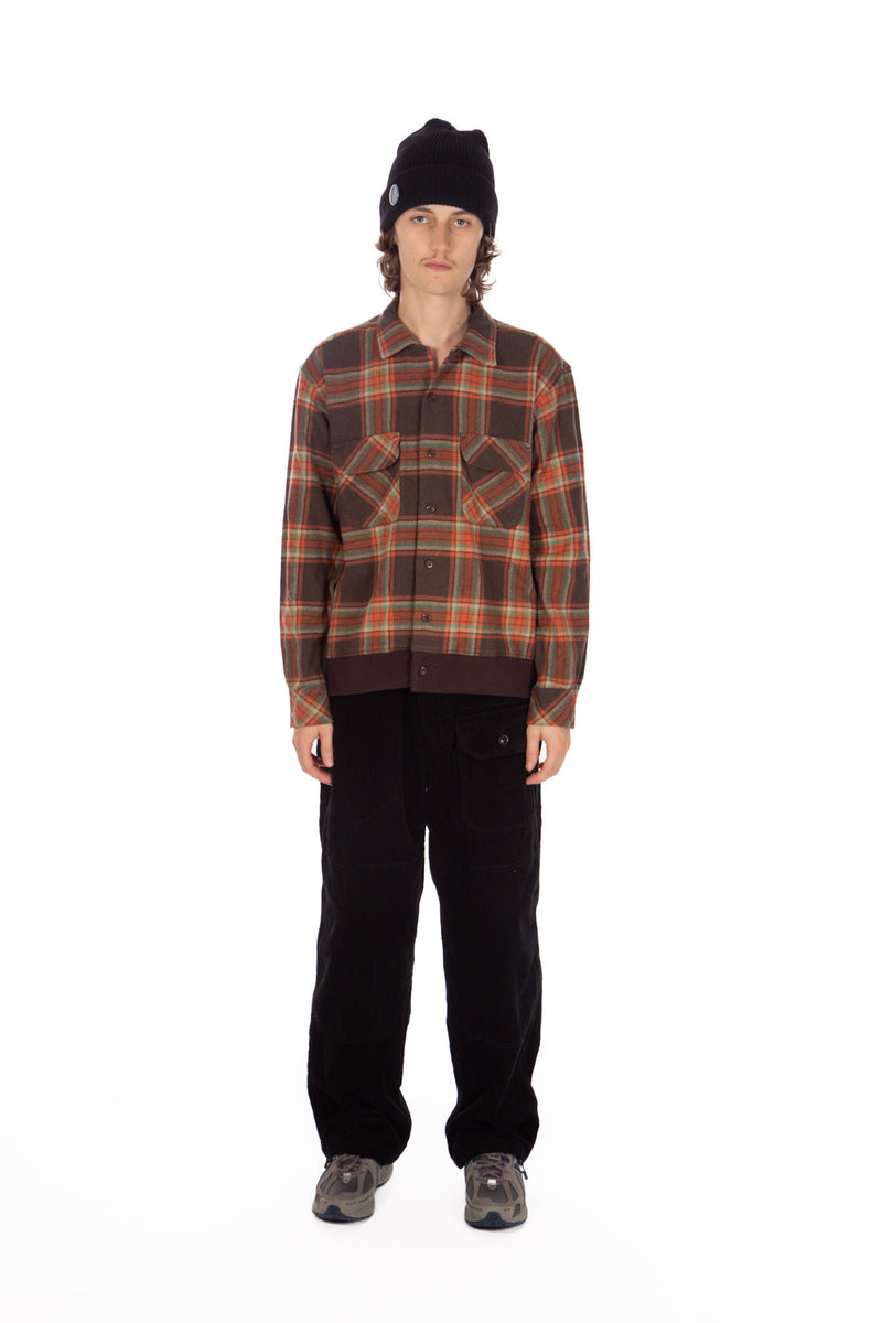 Big Plaid Heavy Twill Brown / Orange