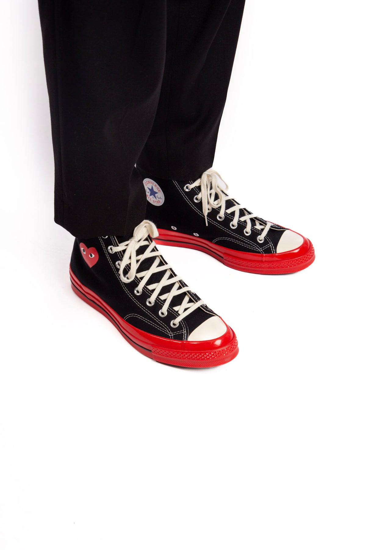 Black cdg converse hotsell