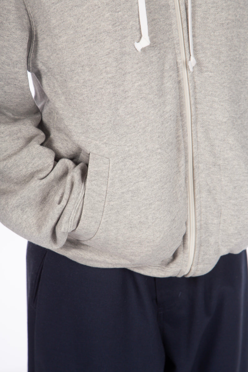 Heart Logo Zip Hoodie Grey
