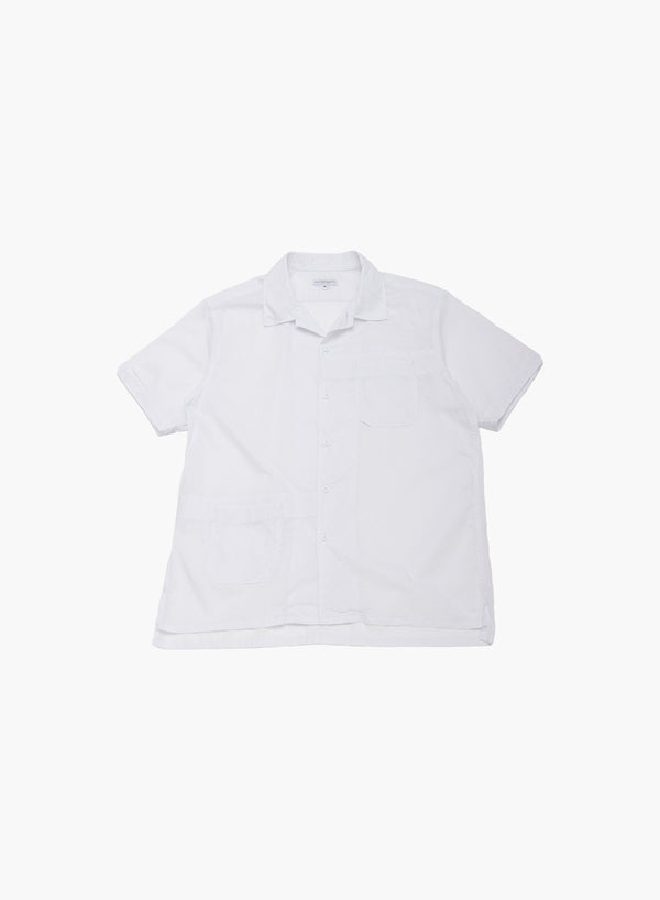 Camp Shirt White Cotton Lawn