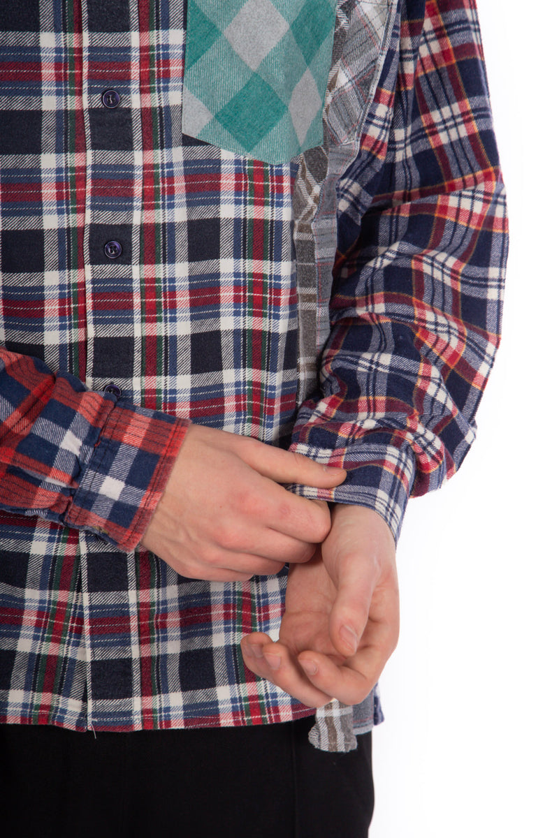 7 Cut Flannel Wide Shirt (B)