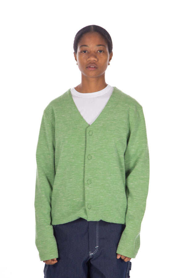 Angora/Wool Blend Cardigan Pistachio