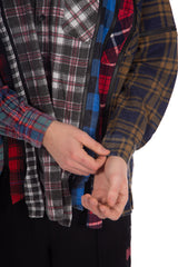 7 Cut Zipped Flannel Shirt (B)