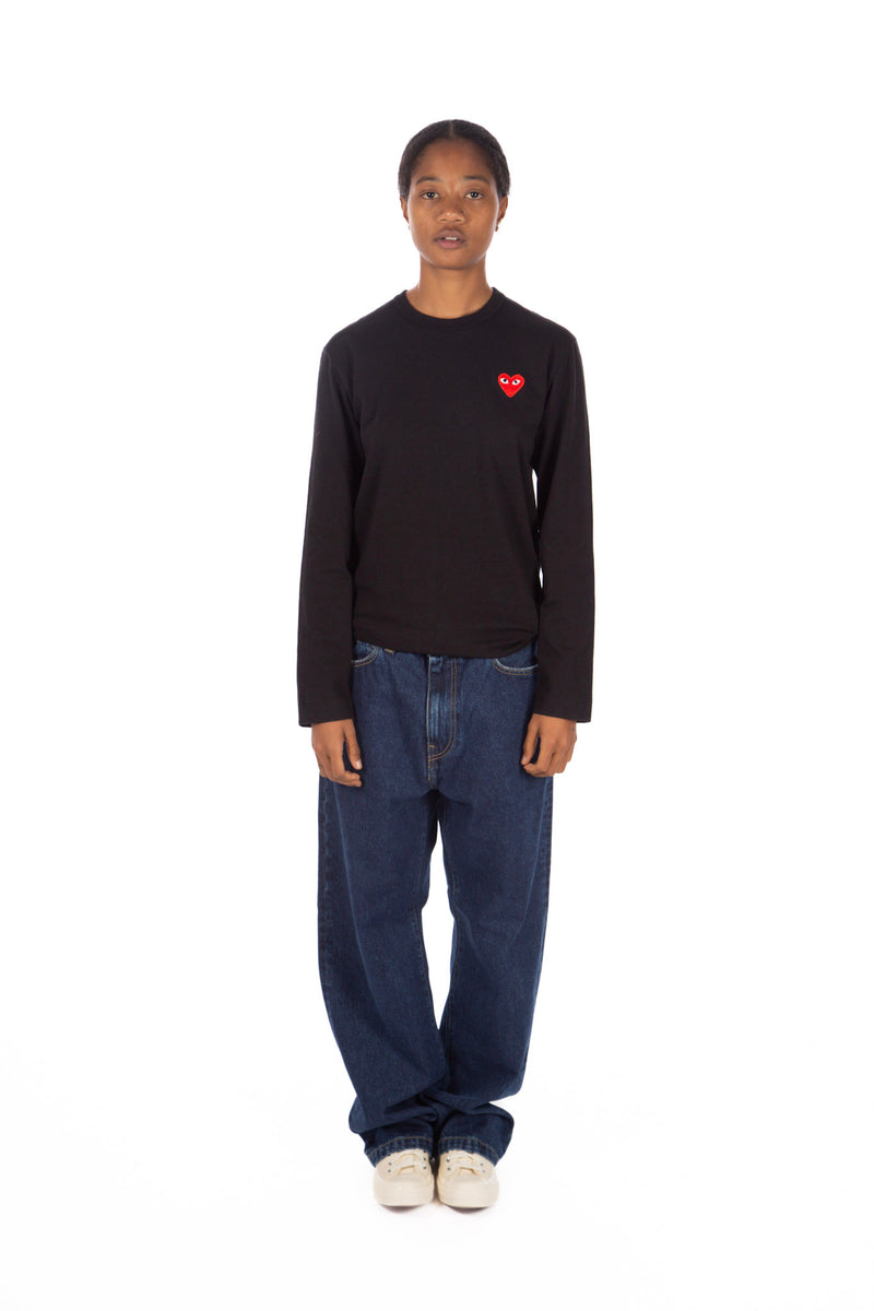 Heart Logo Long Sleeve Tee Black / Red
