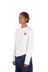 Stacked Double Heart L/S White